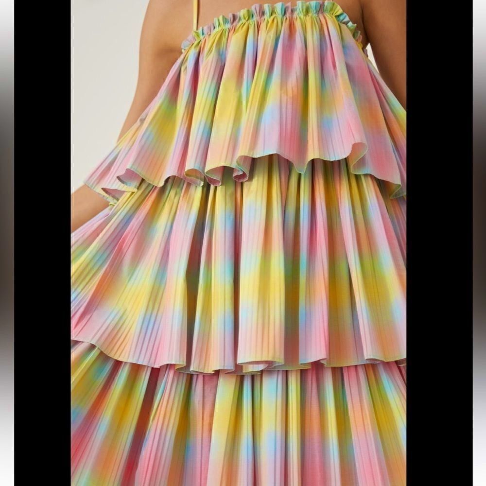 Anthropologie Beatrice B Square Neck Tiered Dress NWT - Picture 3 of 16